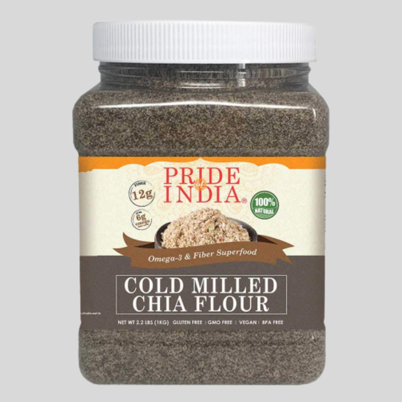 Cold Milled Raw Chia Ground - Omega-3 & Fiber Superfood Jar